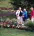 Visitors tour the Georgeson Botanical Gardens